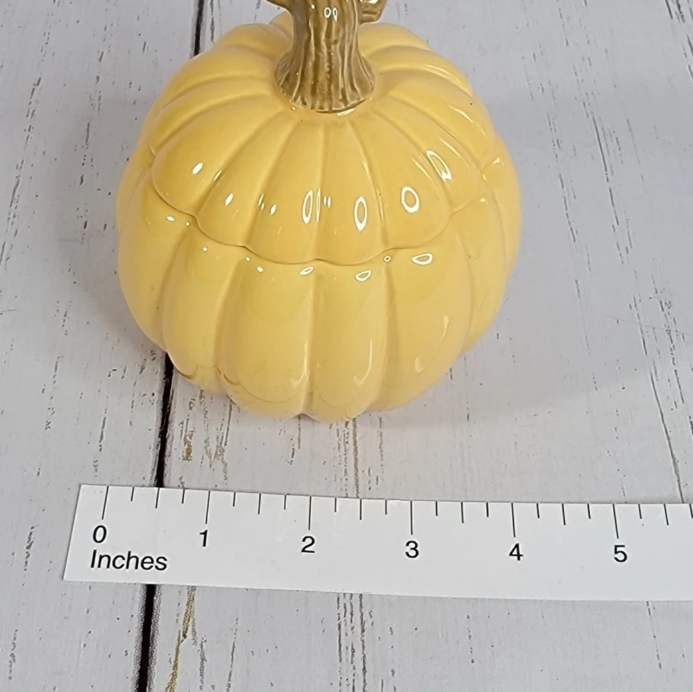 Hallmark Vintage Fall Halloween Harvest Ceramic Pumpkin Suger Dish Stash Spot - Picture 12 of 12